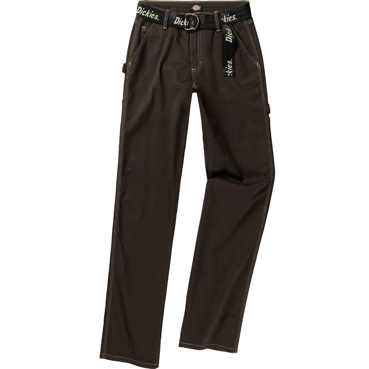 Dickies High Waisted Carpenter Pant + Belt - Women's Dark Brown, 32/Reg