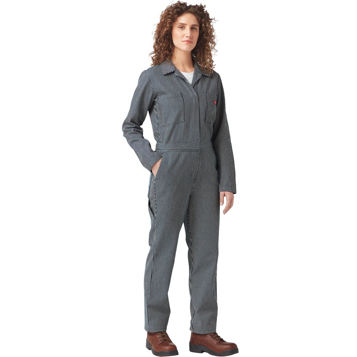 Dickies Long-Sleeve Hickory Stripe Coverall - Women's Rinsed Hickory Stripe, L/Reg