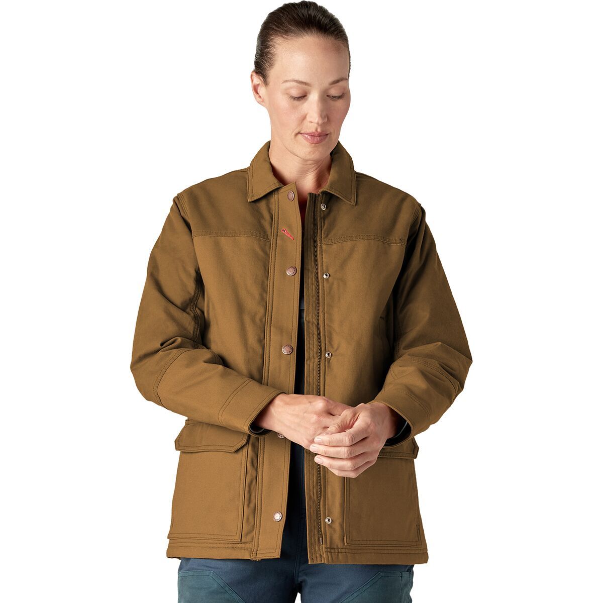 Dickies Wax Coated Chore Coat - Women's Brown Duck, S