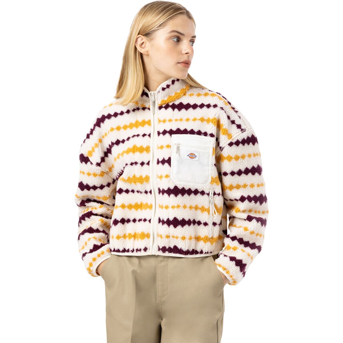 Dickies Dickies Life Falkville Sherpa Jacket - Women's Ecru/Grape Tine, XS