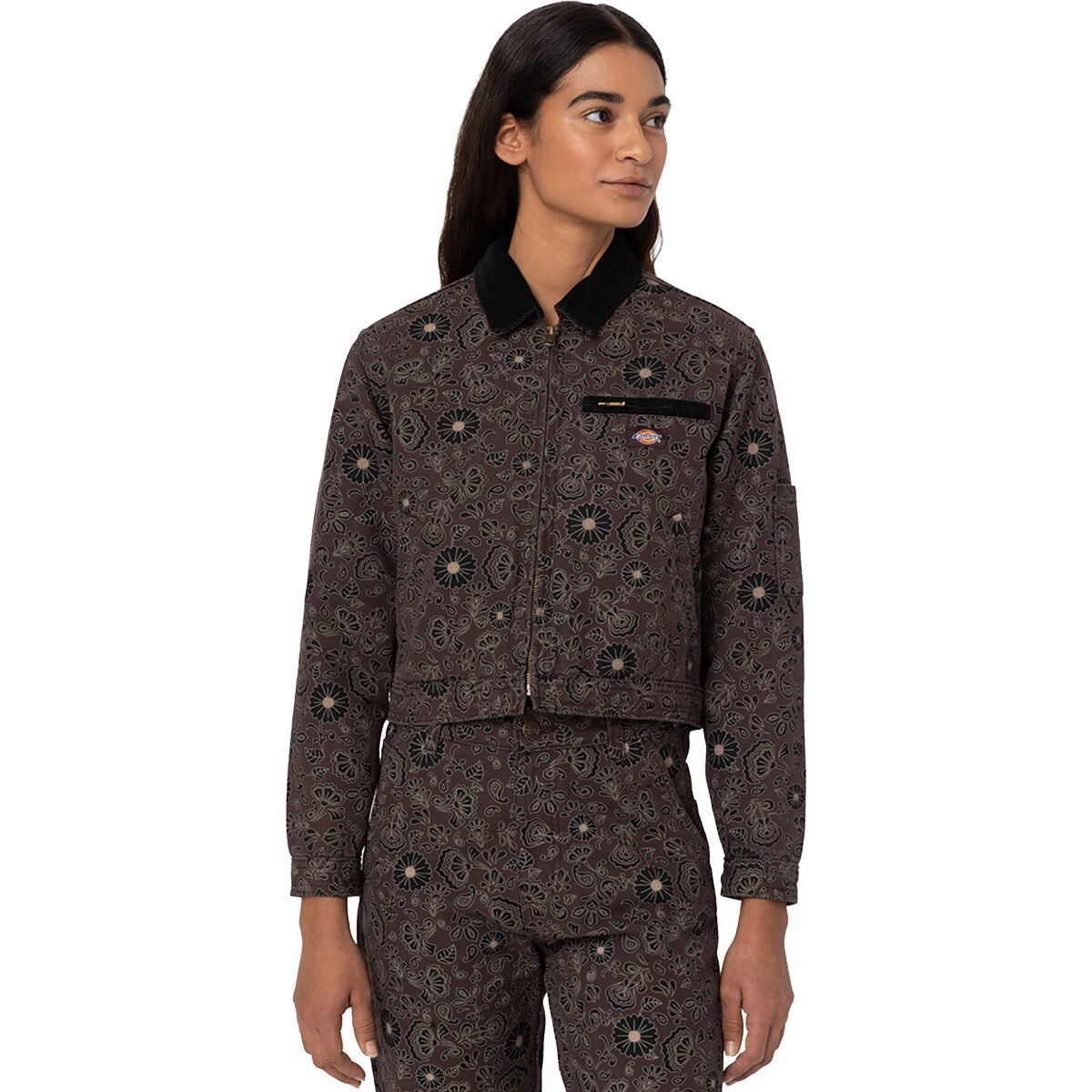 Dickies Ellis Jacket - Women's Floral On Canvas Dark Base, XS