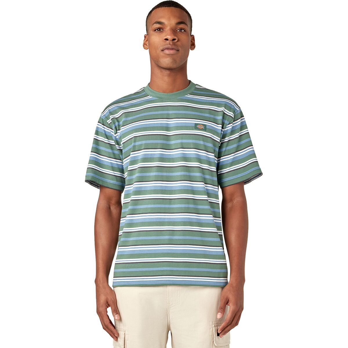 Image of Dickies Glade Spring Stripe T-Shirt - Men's Coronet Blue Stripe HYR, S