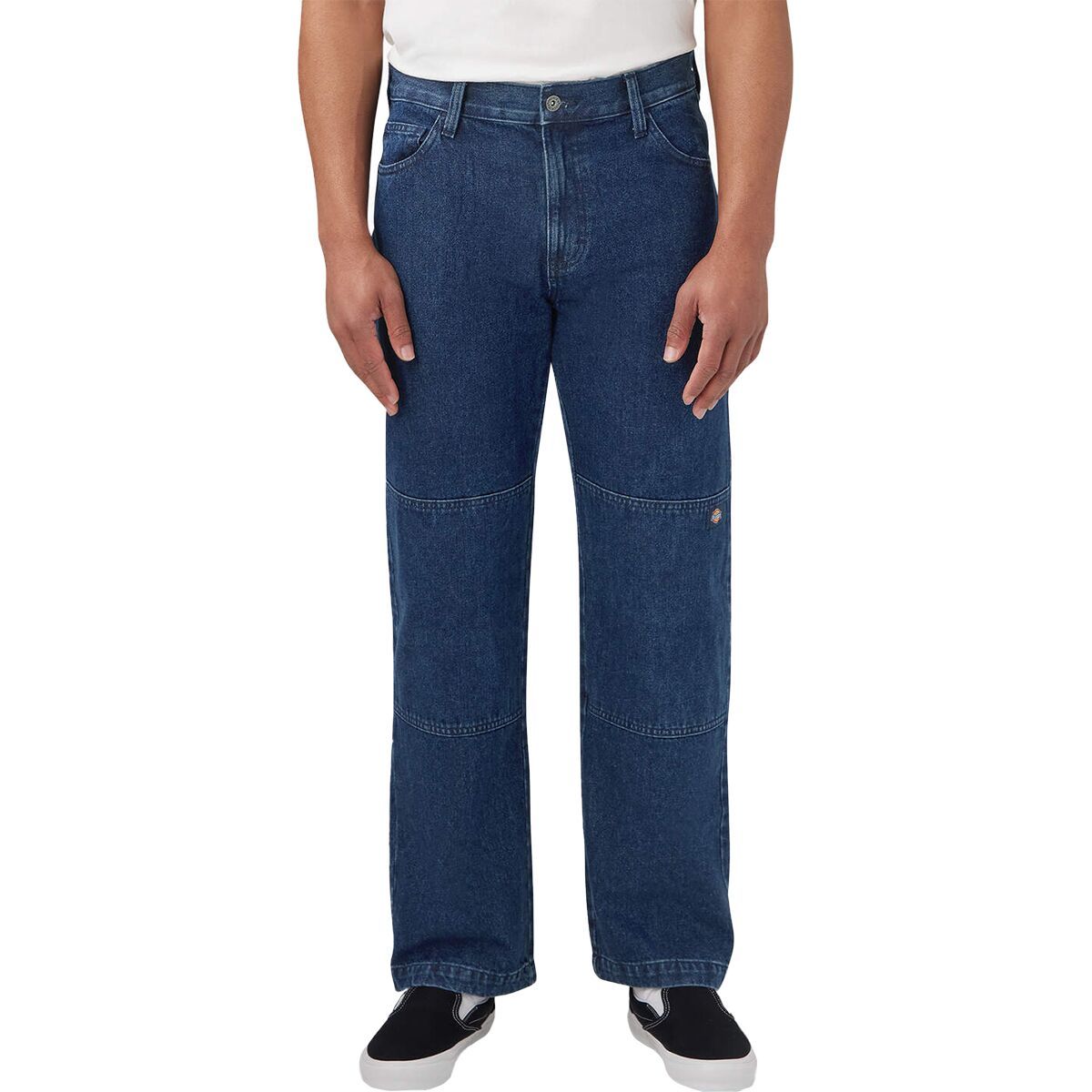 Dickies Loose Fit Double Knee Denim Pant - Men's Stonewashed Indigo Blue, 36x32