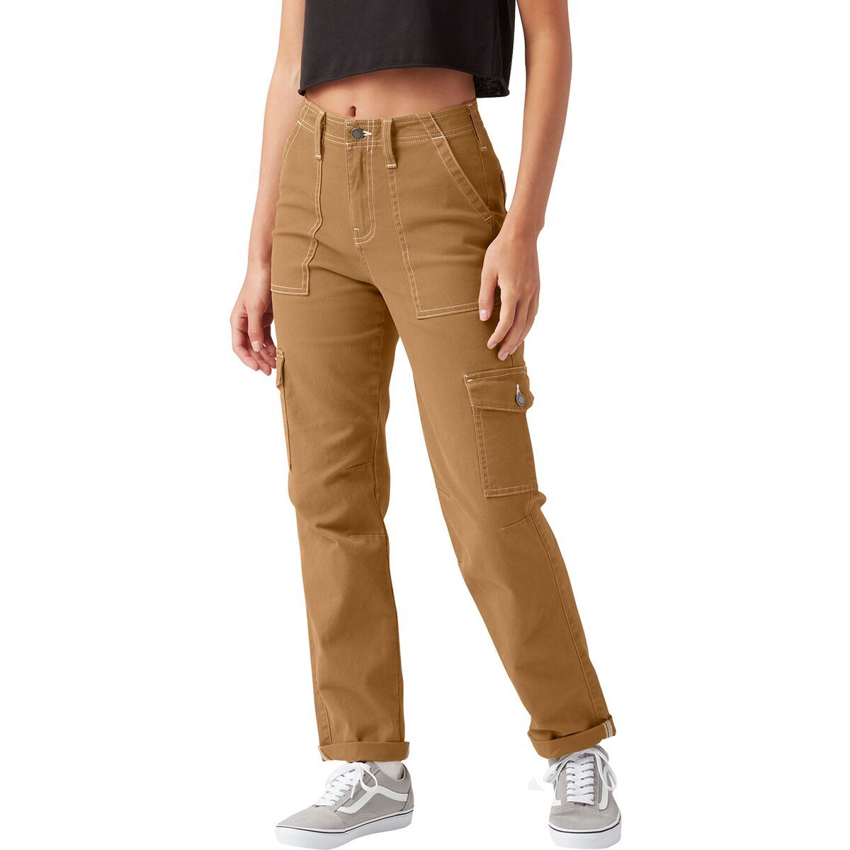 Image of Dickies Cuffed Utility Pant - Women's Brown Duck, 26/Reg