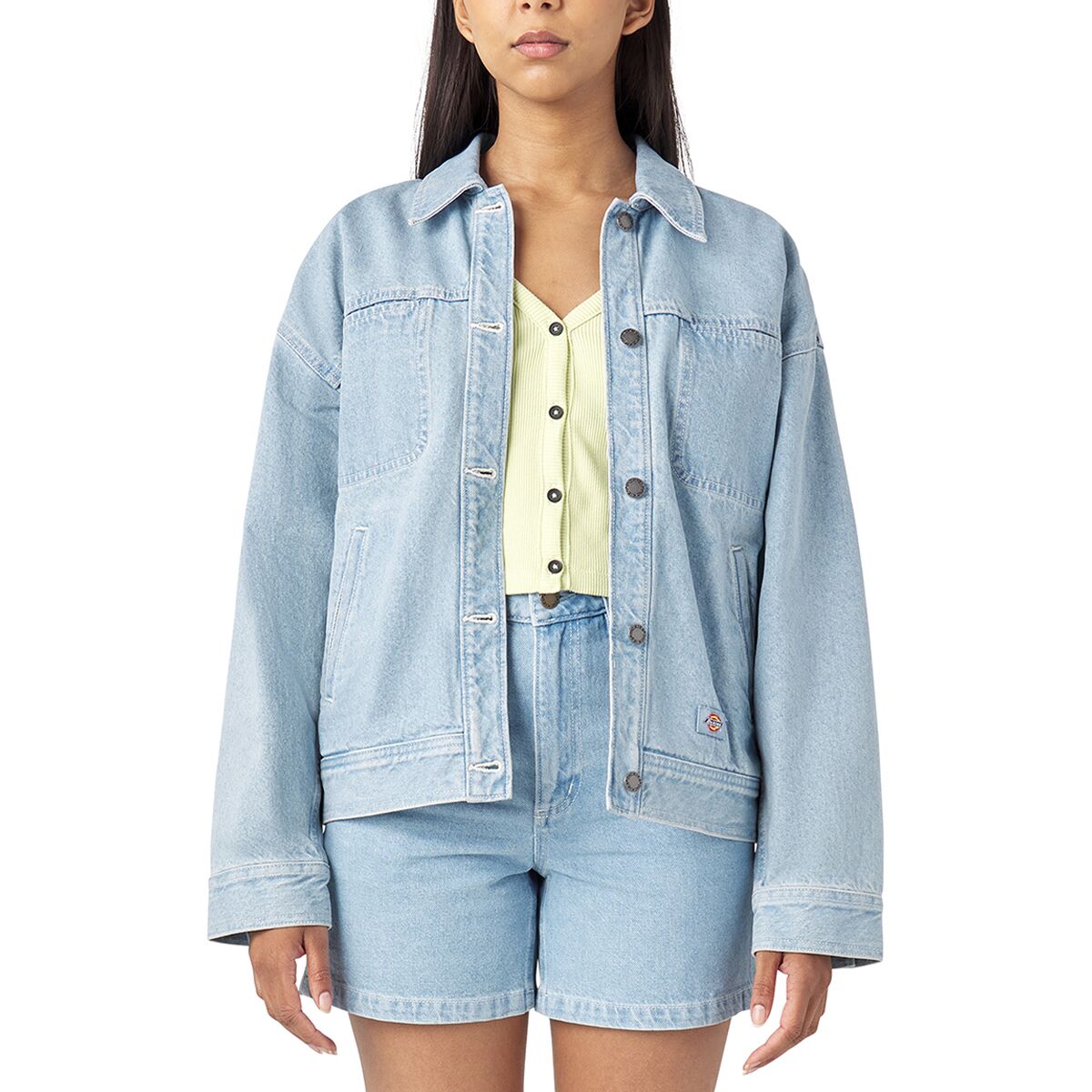 Image of Dickies Herndon Jacket - Women's Denim Vintage Wash, XS