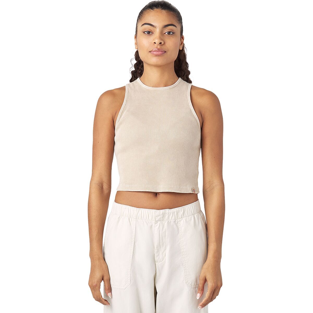 Image of Dickies Newington Tank Top - Women's Overdyed W/Acid Was Sandstone, S