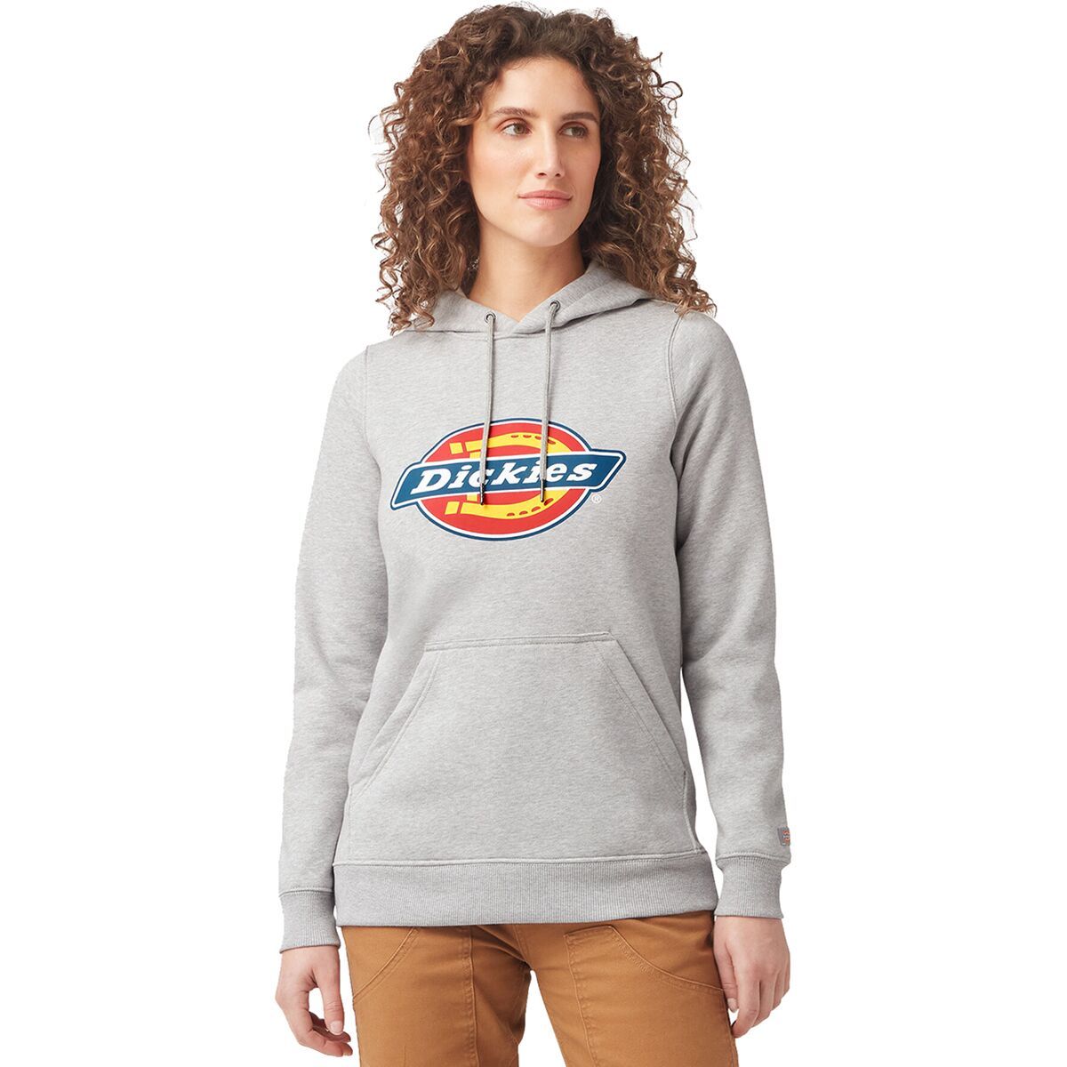 Image of Dickies Heavyweight Logo Fleece Pullover - Women's Heather Gray, L