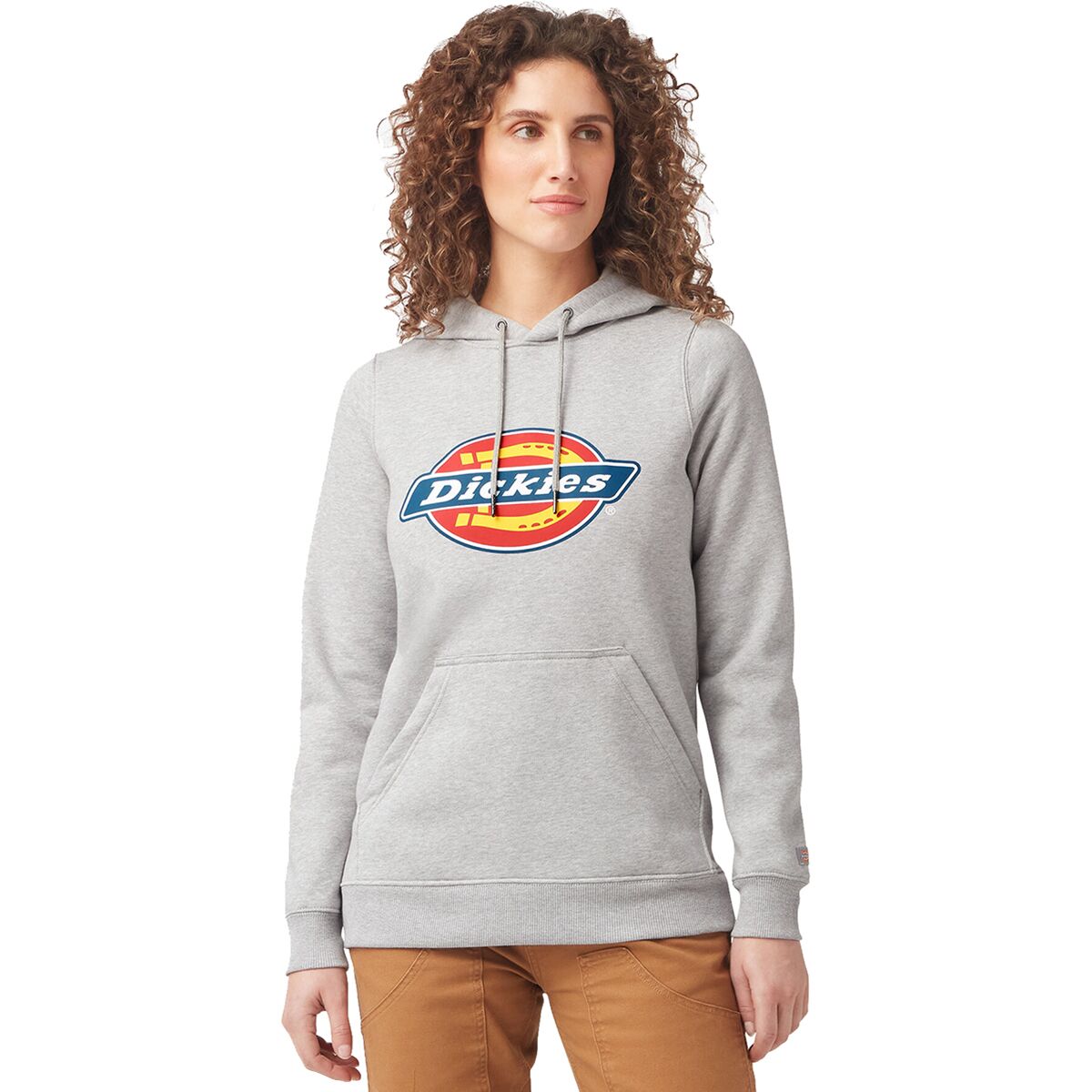 Image of Dickies Heavyweight Logo Fleece Pullover - Women's Heather Gray, S