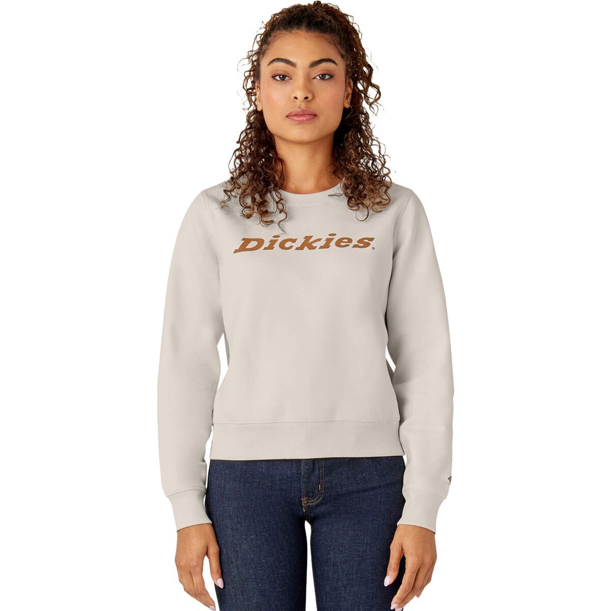 Image of Dickies Heavyweight Wordmark Crew Fleece - Women's Cream, M