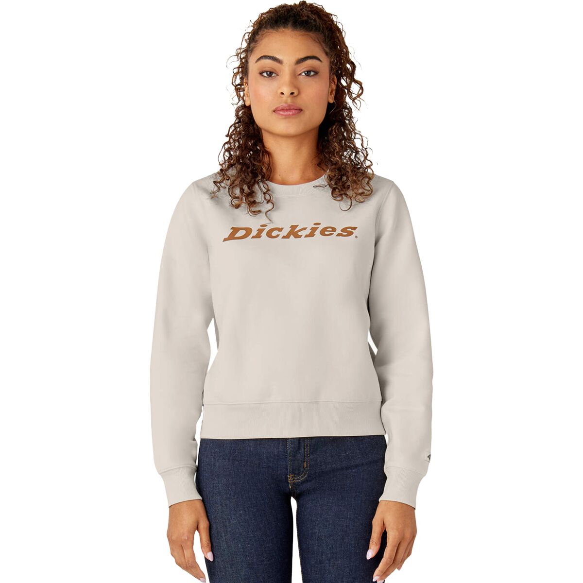 Image of Dickies Heavyweight Wordmark Crew Fleece - Women's Cream, L