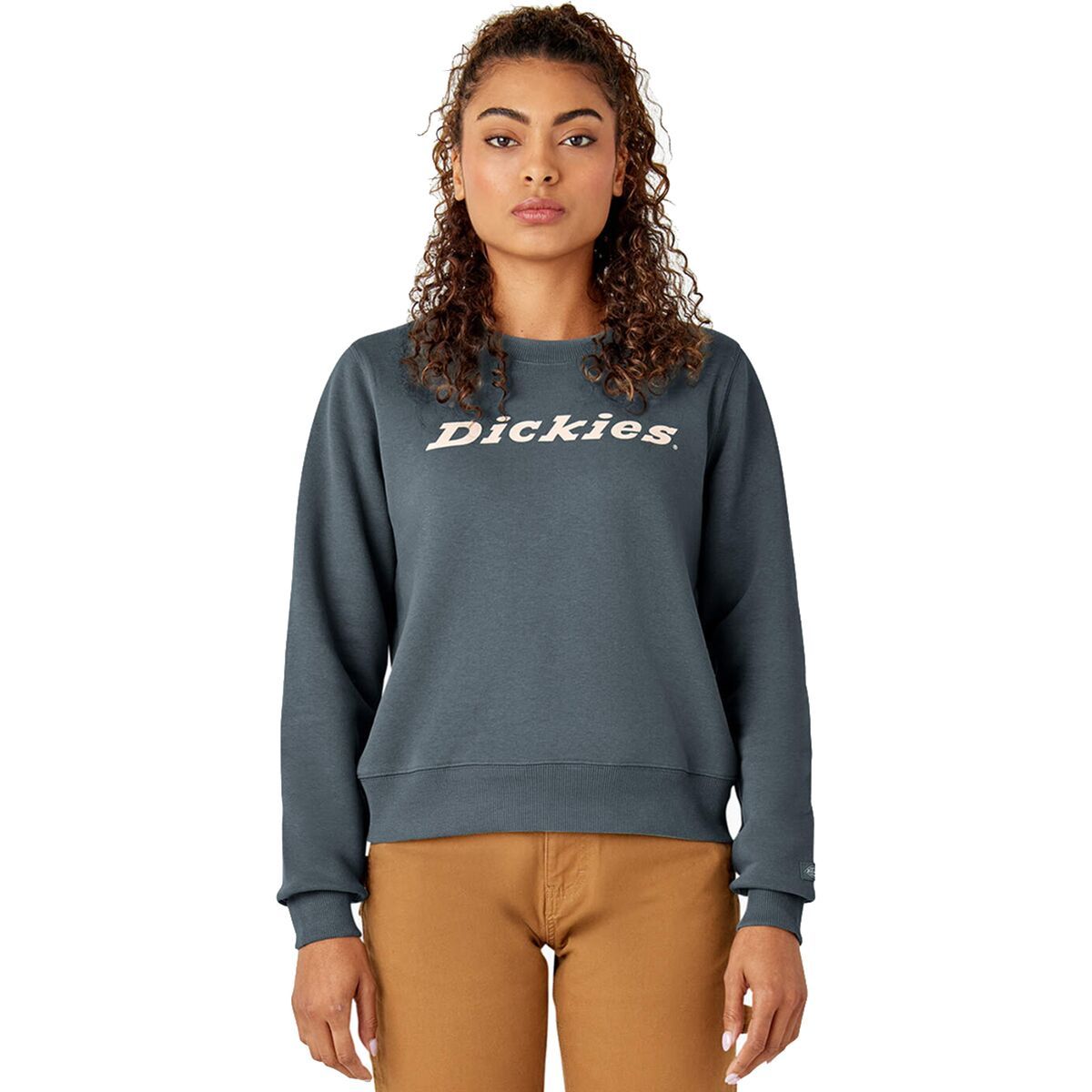 Image of Dickies Heavyweight Wordmark Crew Fleece - Women's Stormy Weather, S