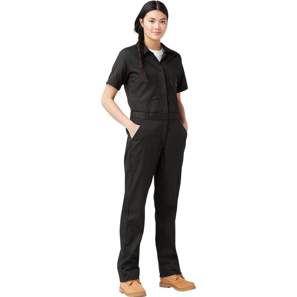 Image of Dickies Temp IQ Short-Sleeve Flex Work Coverall - Women's Black, XS