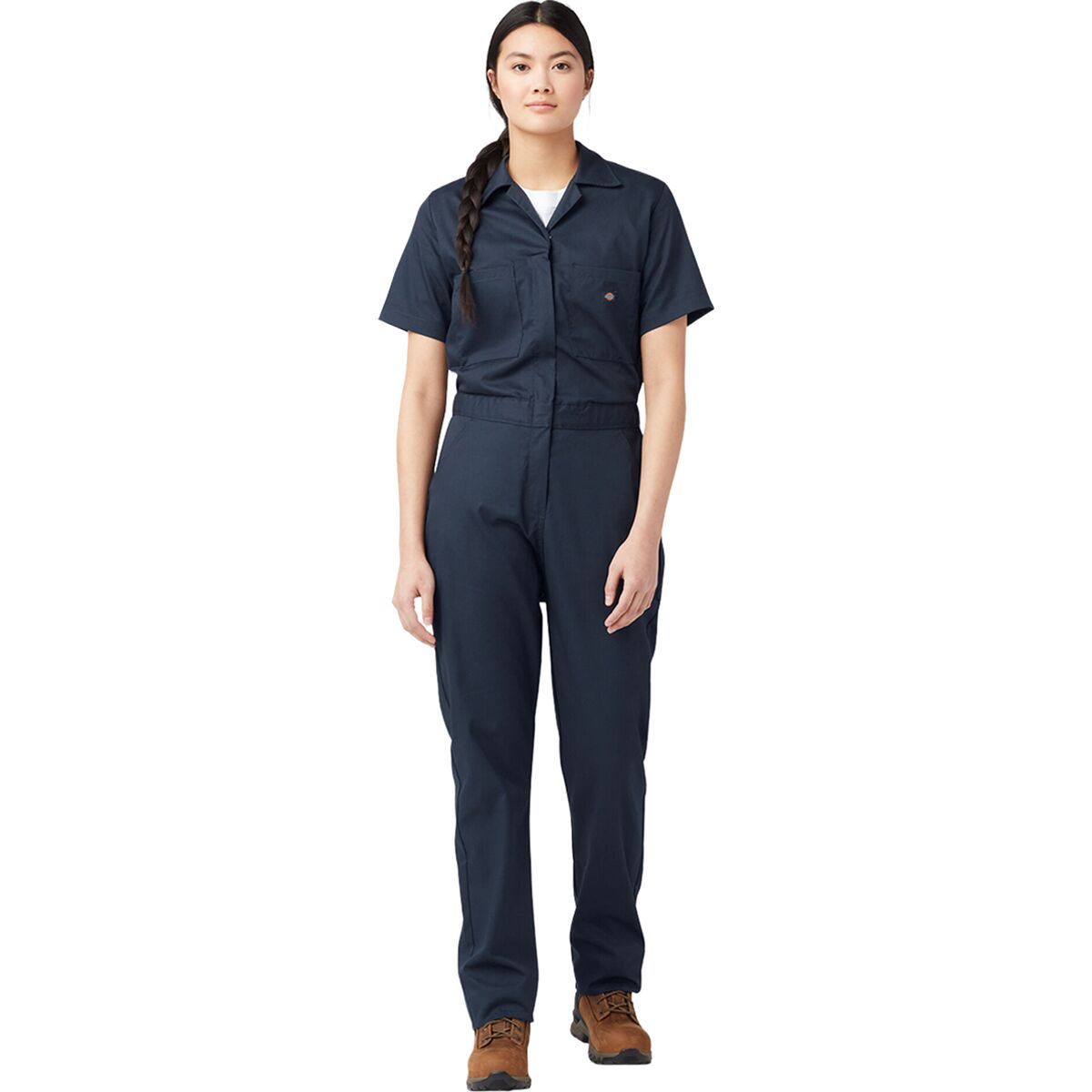 Image of Dickies Temp IQ Short-Sleeve Flex Work Coverall - Women's Dark Navy, S