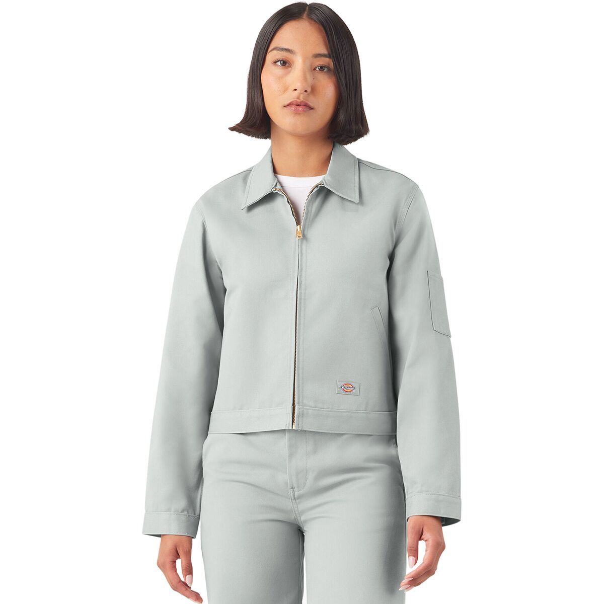 Image of Dickies Unlined Cropped Eisenhower Jacket - Women's Ultimate Gray, XL
