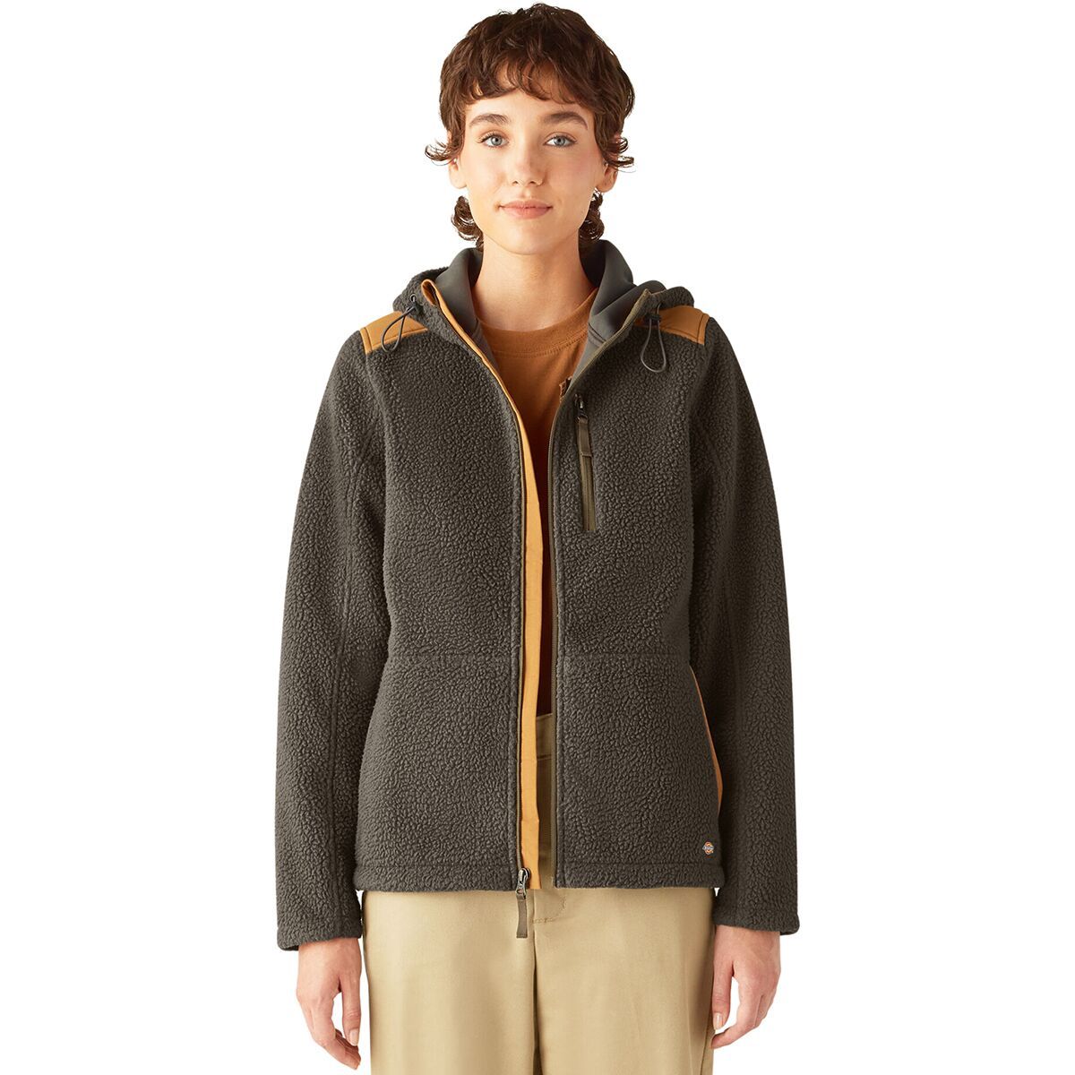 Image of Dickies Windproof Full Zip Hoodie - Women's Moss Green, S