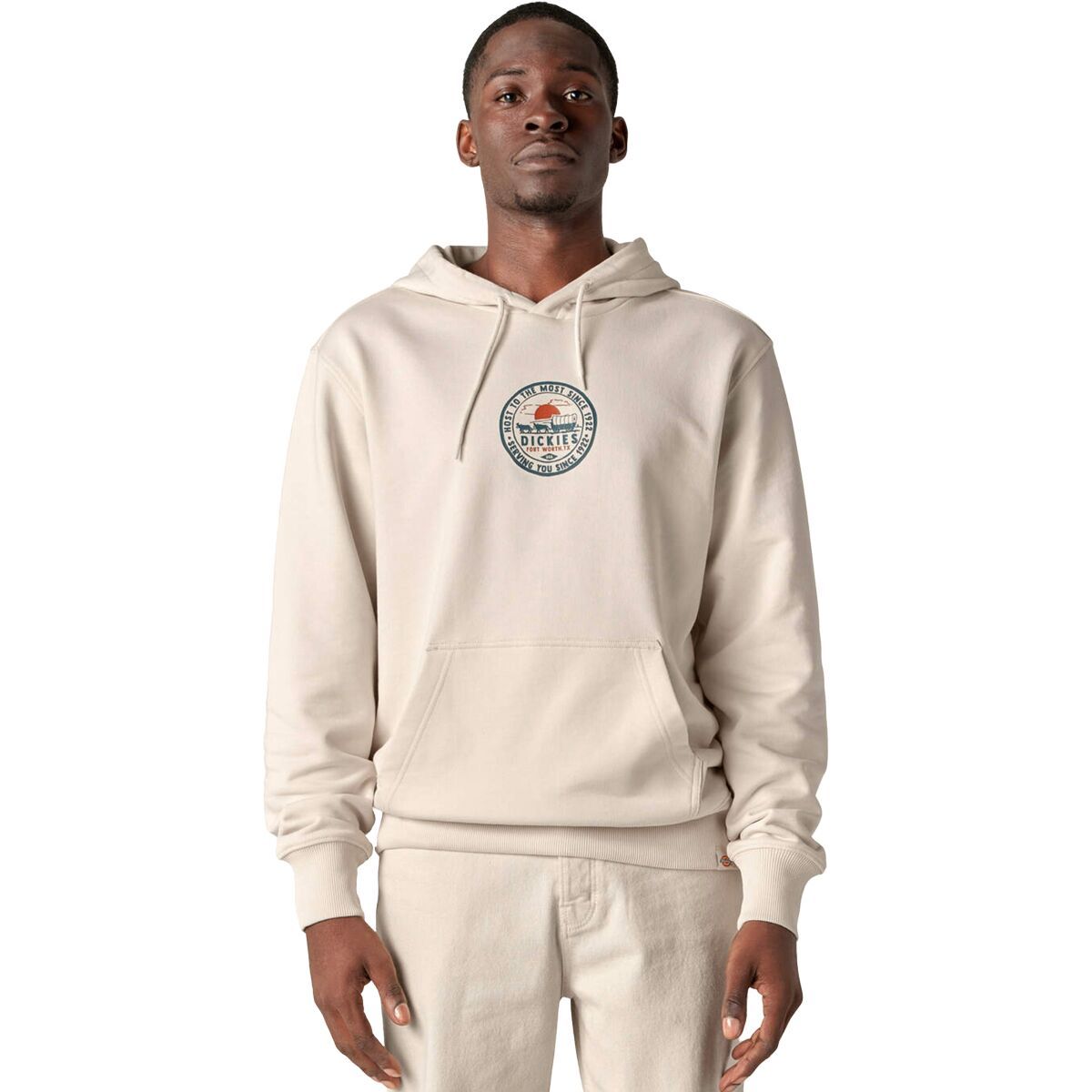 Image of Dickies Greensburg Graphic Fleece Hoodie - Men's Stone Whitecap Grey, S