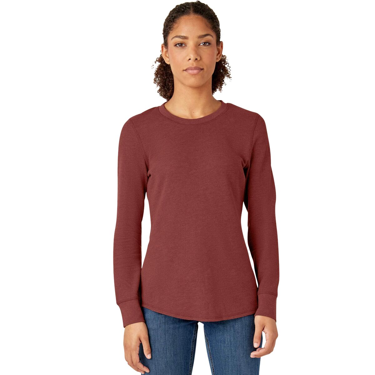 Dickies Dickies Long-Sleeve Crew Neck Thermal Shirt - Women's Fired Brick Single Dye, XL