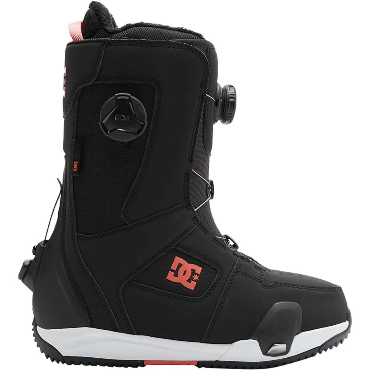 Image of DC Phase BOA Pro Step On Snowboard Boot - 2025 - Women's Black/Hot Coral, 8