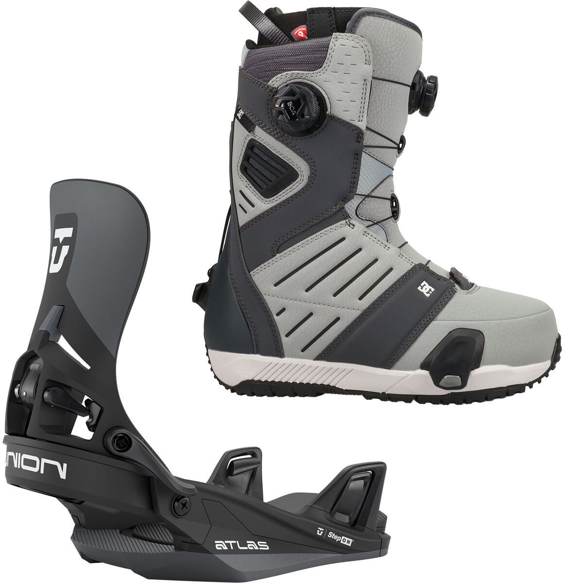 Image of DC Judge Step On Snowboard Boot + Union Atlas Step On Binding Dark Grey/Grey, Black, 9.5/M