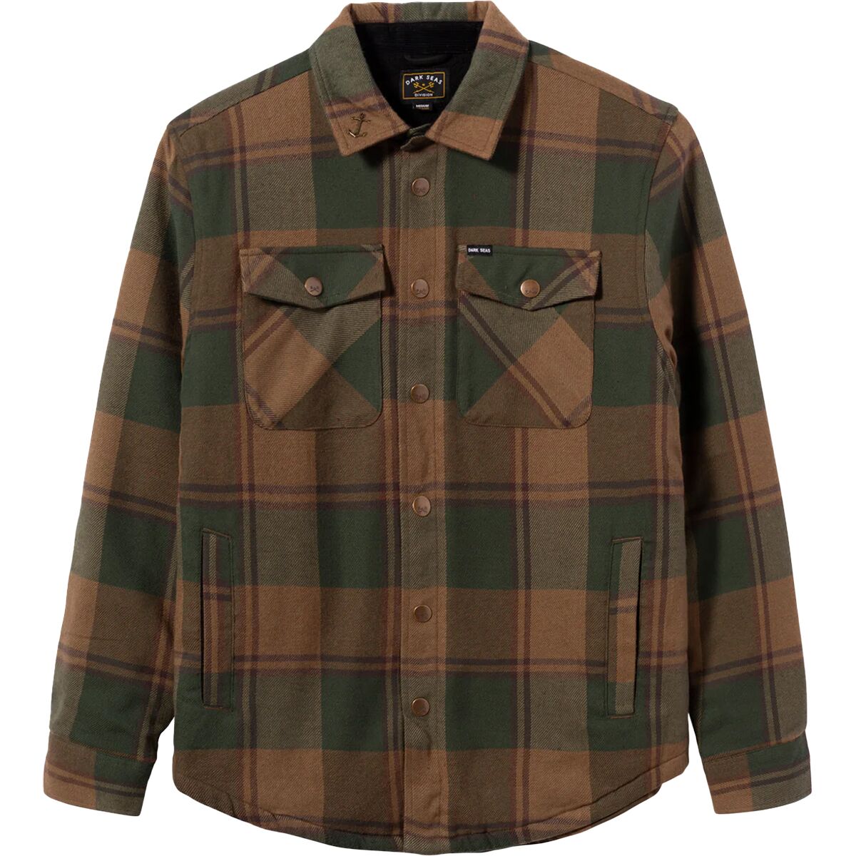 Dark Seas Dark Seas Barracks Heavyweight Woven Shirt - Men's Green, XL