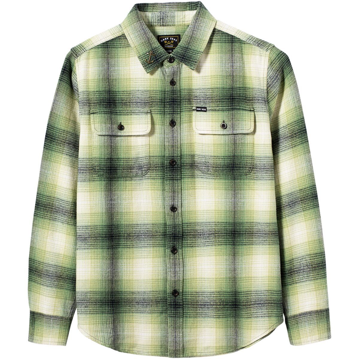 Dark Seas Charlos Woven Long-Sleeve Shirt - Men's Navy/Green, L