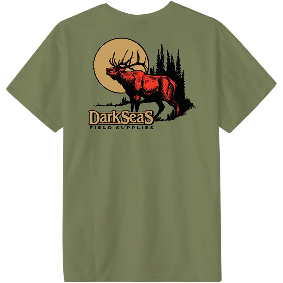 Image of Dark Seas Parklands T-Shirt - Men's Olivine, M