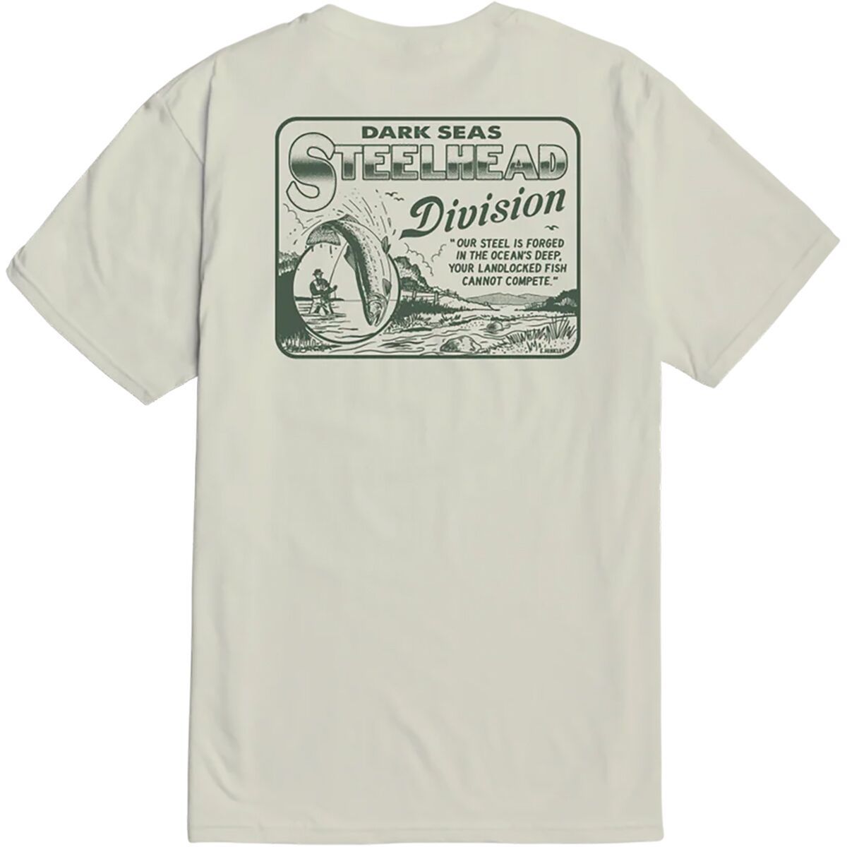 Dark Seas Steelhead T-Shirt - Men's Cream, L