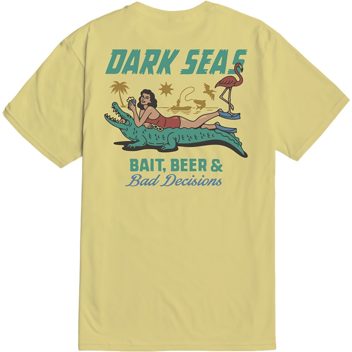 Image of Dark Seas Bad Decisions T-Shirt - Men's Butter, M