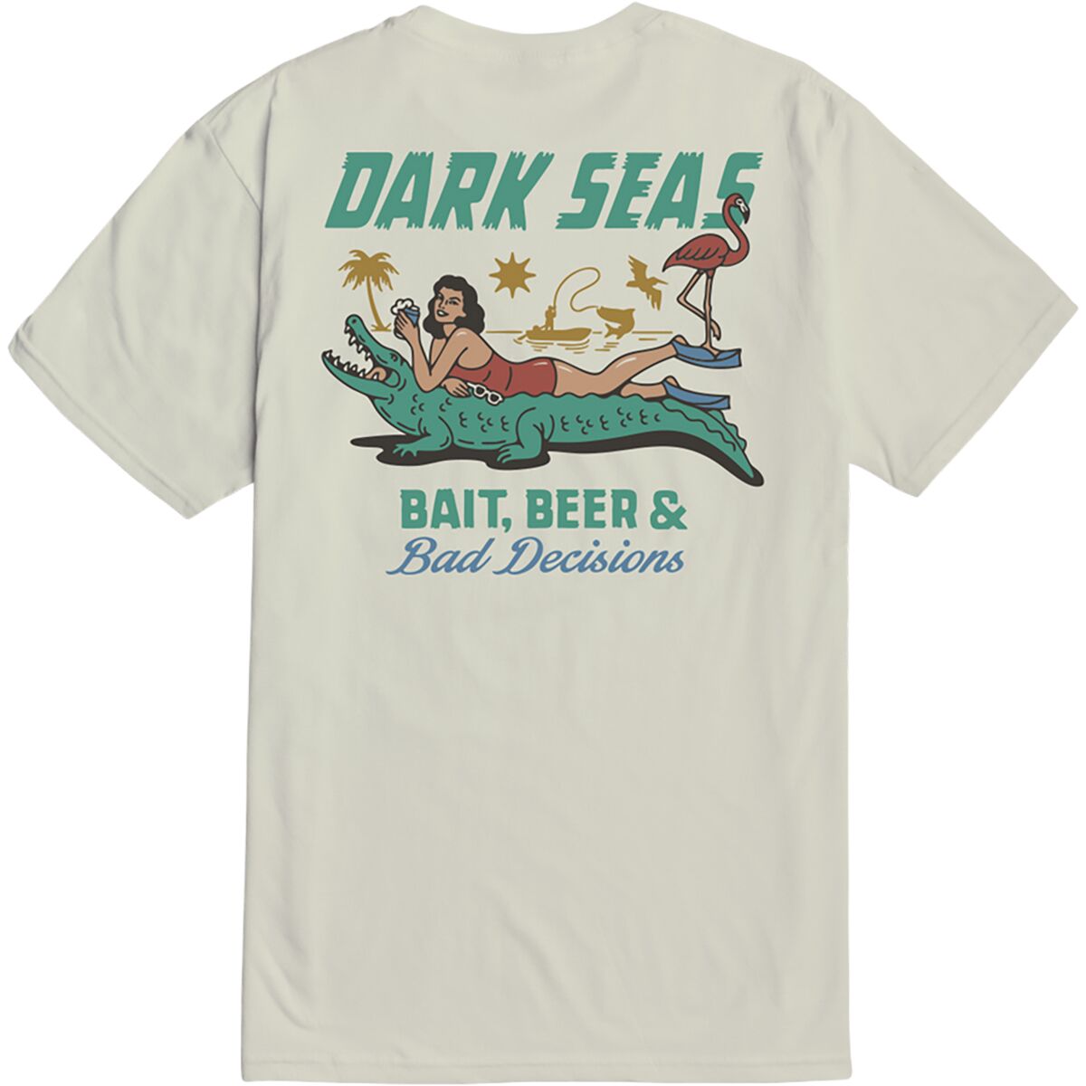 Image of Dark Seas Bad Decisions T-Shirt - Men's Cream, M