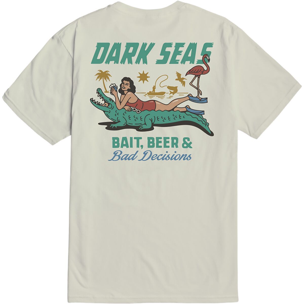 Image of Dark Seas Bad Decisions T-Shirt - Men's Cream, M