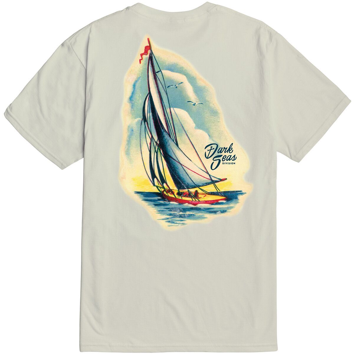 Image of Dark Seas Smooth Sails T-Shirt - Men's Cream, L