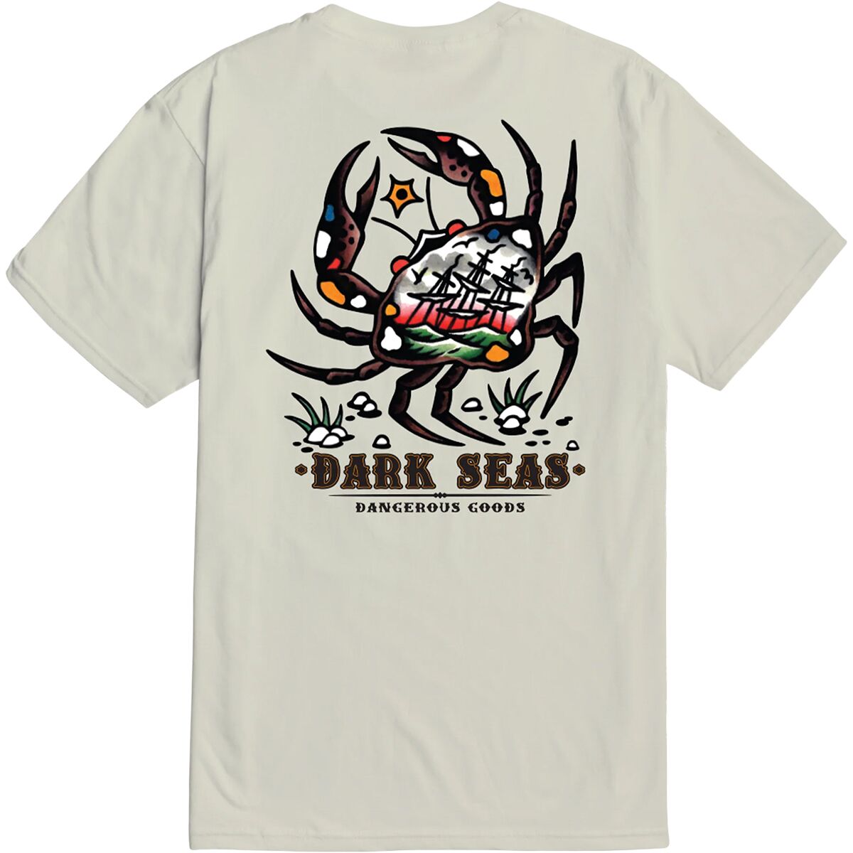 Image of Dark Seas Crab King T-Shirt - Men's Cream, S