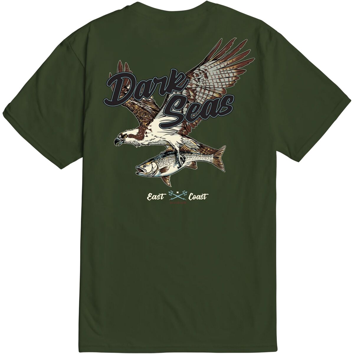 Image of Dark Seas Osprey T-Shirt - Men's Military Green, XL