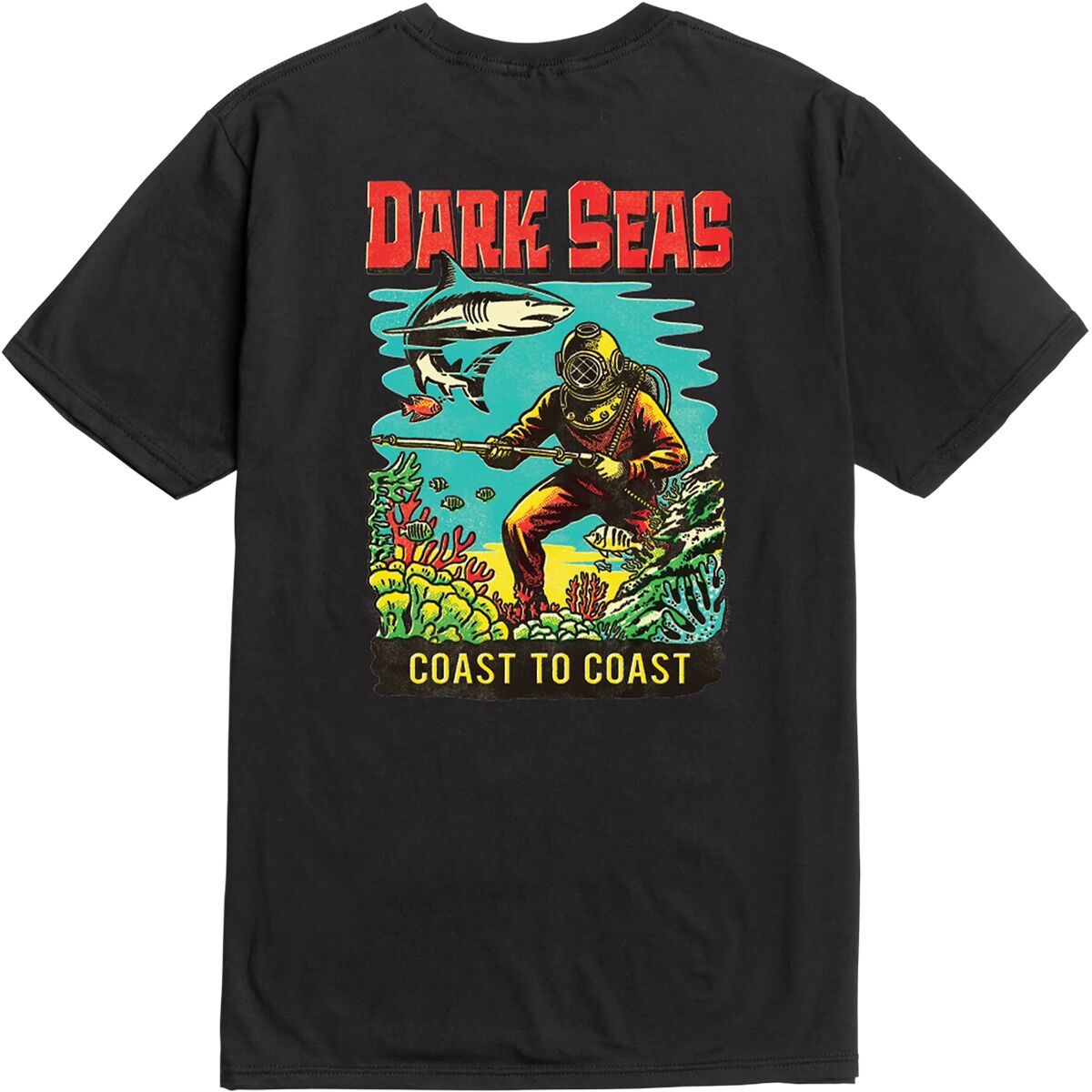 Image of Dark Seas Water Decal T-Shirt - Men's Black, M