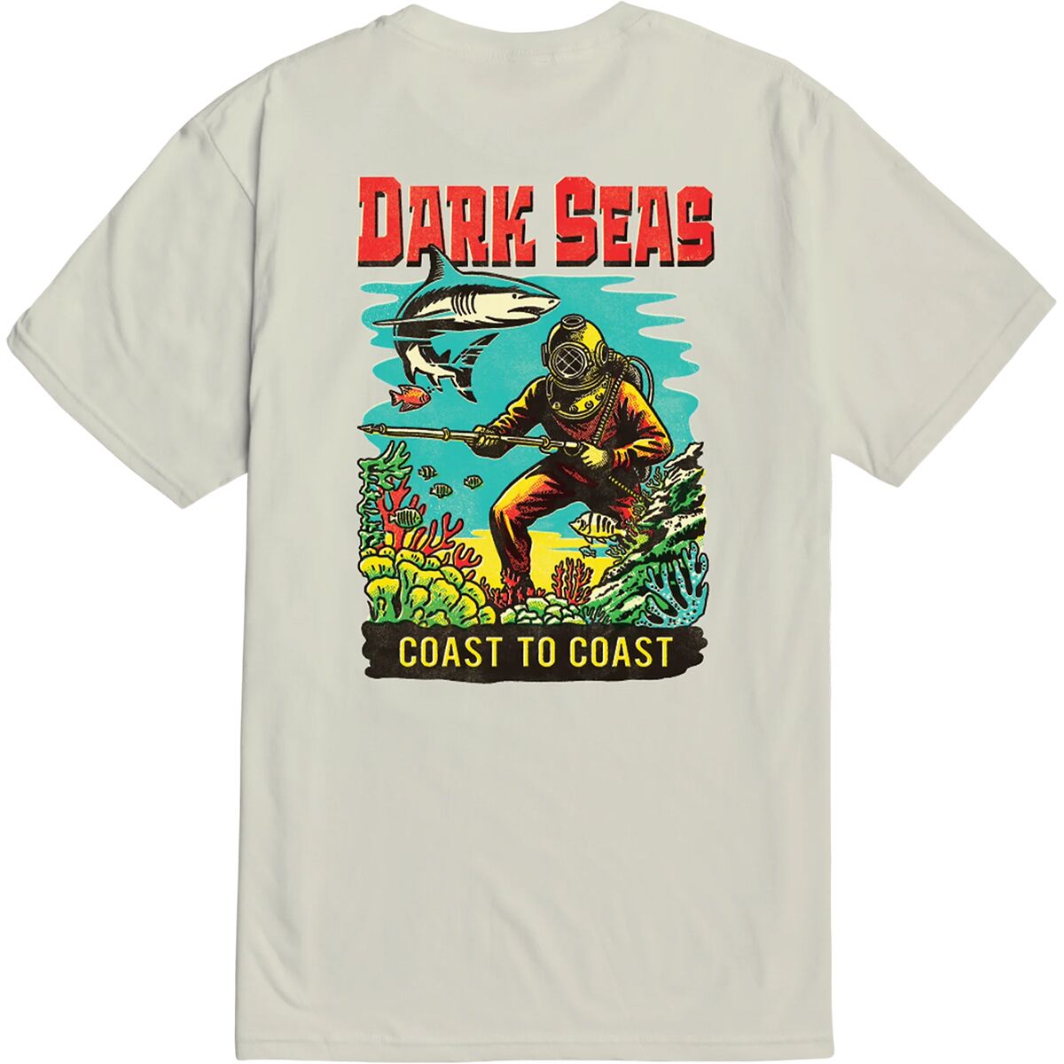 Image of Dark Seas Water Decal T-Shirt - Men's Cream, XL