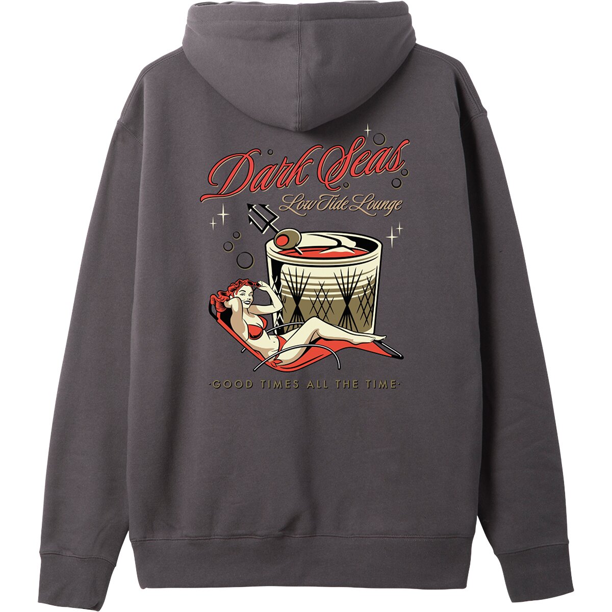 Image of Dark Seas After Hours Fleece Hoodie - Men's Asphalt, XL