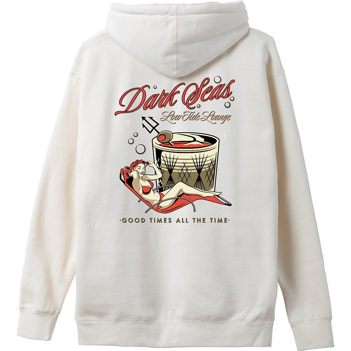 Image of Dark Seas After Hours Fleece Hoodie - Men's Bone, M