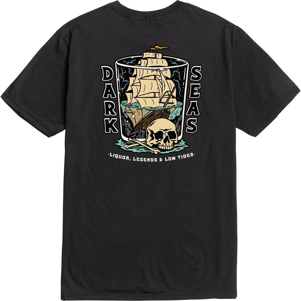 Image of Dark Seas Liquor & Legends T-Shirt - Men's Black, S