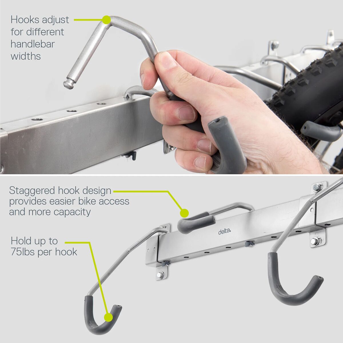 Delta Wall Mounted Rail Rack