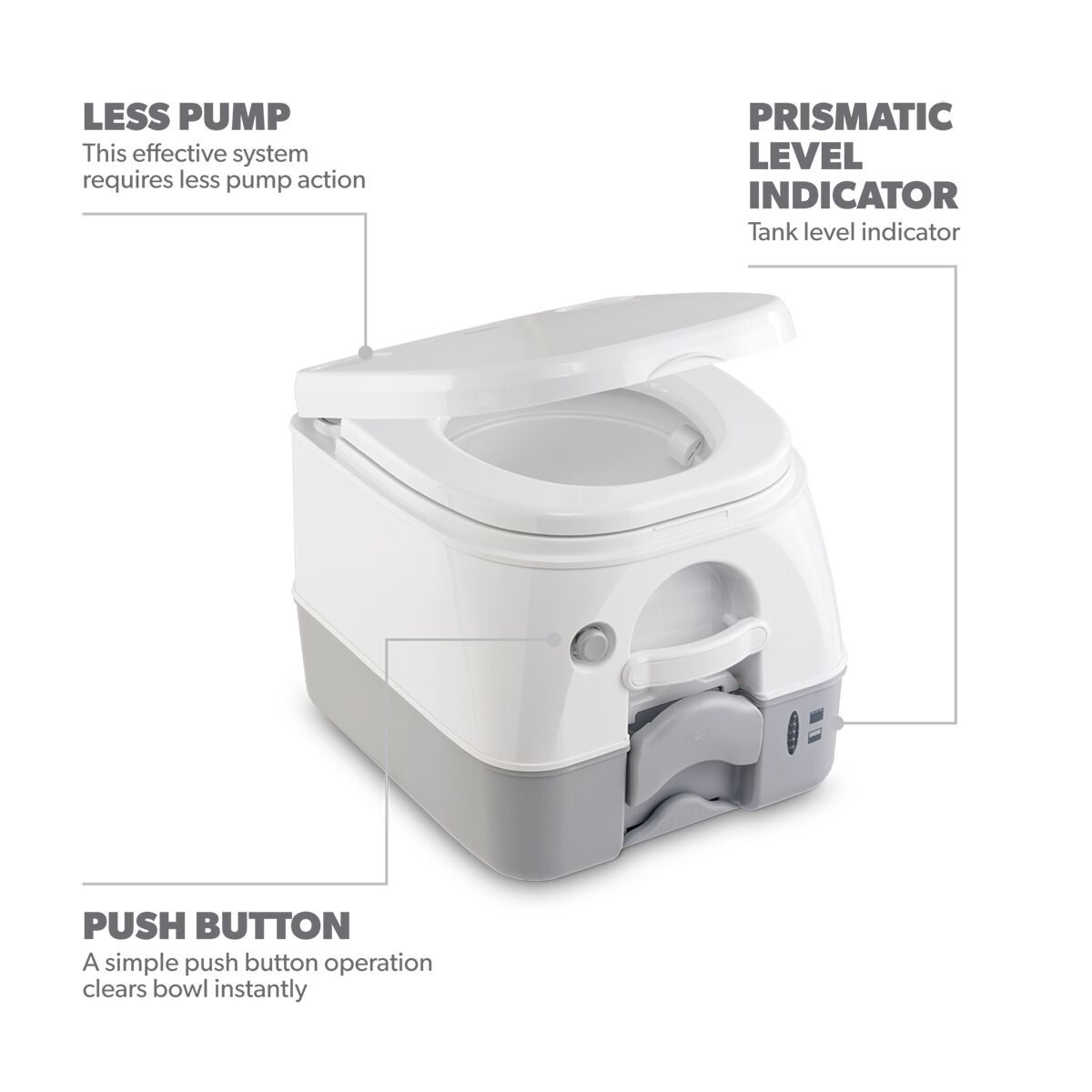 Dometic 2.6 Gallon 972 Portable Toilet - Hike & Camp