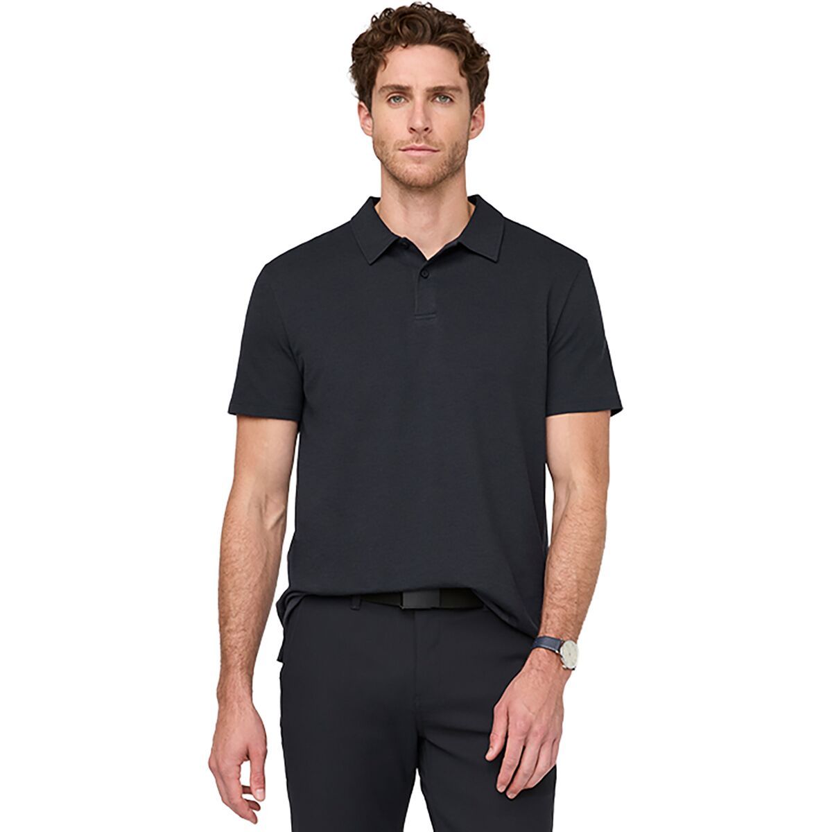 Image of DU/ER Performance Air Flow Pique Polo - Men's Navy, M