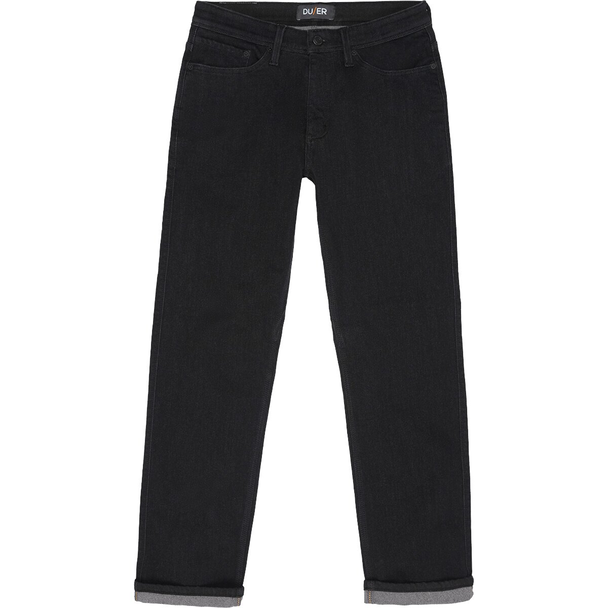 Image of DU/ER Tech Fleece Denim Straight Pant - Men's Black, 32x32