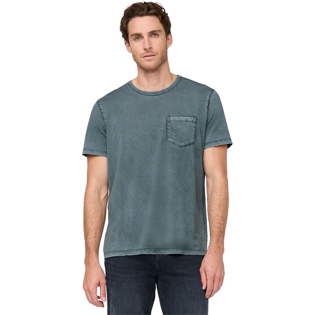 Image of DU/ER PurePima Vintage Pocket T-Shirt - Men's Washed Blue Spruce, XXL