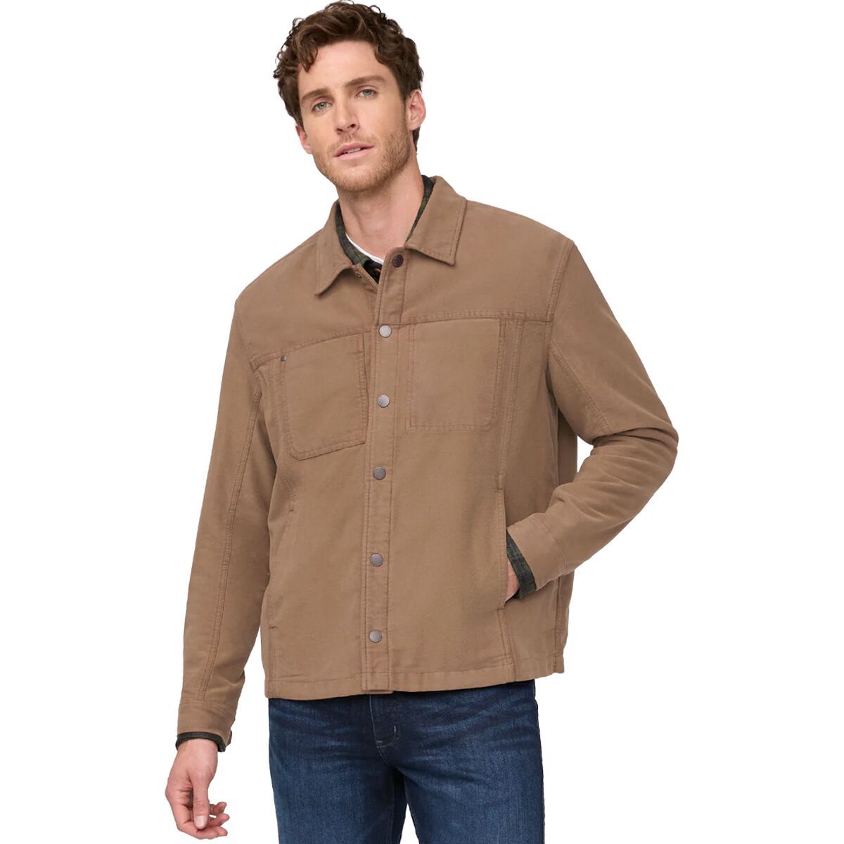 Image of DU/ER No Sweat Moleskin Jacket - Men's Dark Walnut, XXL