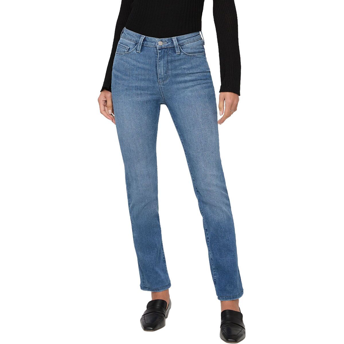 Image of DU/ER No Sweat Denim High Rise Slim Straight Pant - Women's London Fog, 27x31