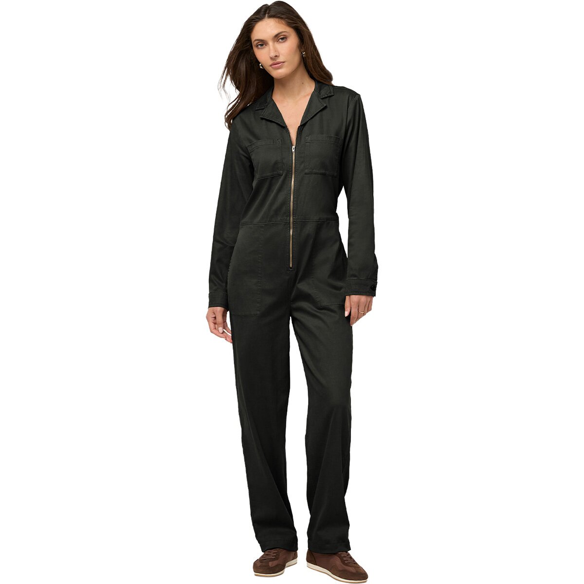 Image of DU/ER Naked Twill Long Sleeve Jumpsuit - Women's Evergreen, XSx27