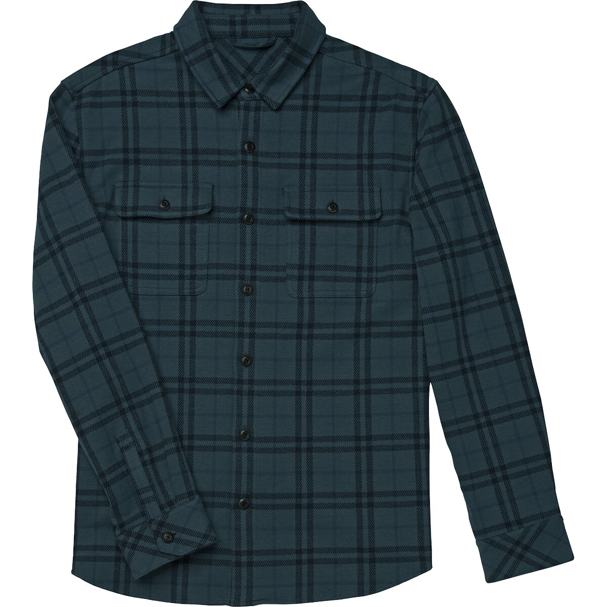 Image of DU/ER Performance Flannel Overshirt - Men's Marine Plaid, XXL