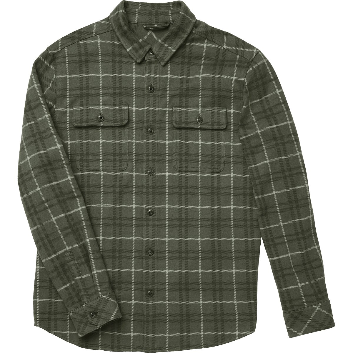 Image of DU/ER Performance Flannel Overshirt - Men's Thyme Plaid, S