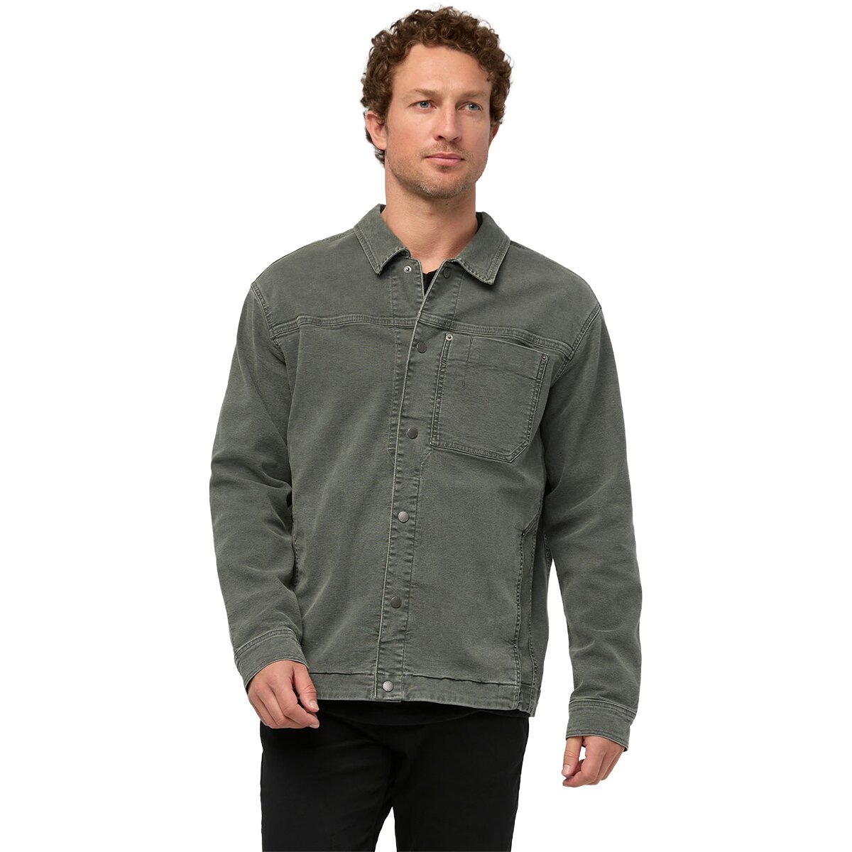 Image of DU/ER Stretch Canvas Work Jacket - Men's Thyme, S