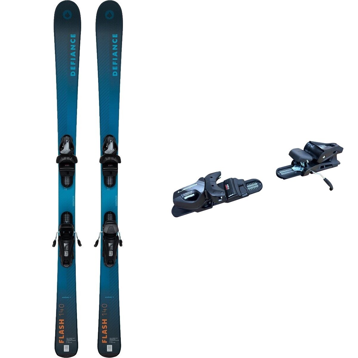 Image of Defiance Flash Jrs Ski + EL 7.5 GW Binding - 2027 Blu/Blk, 140cm/OS